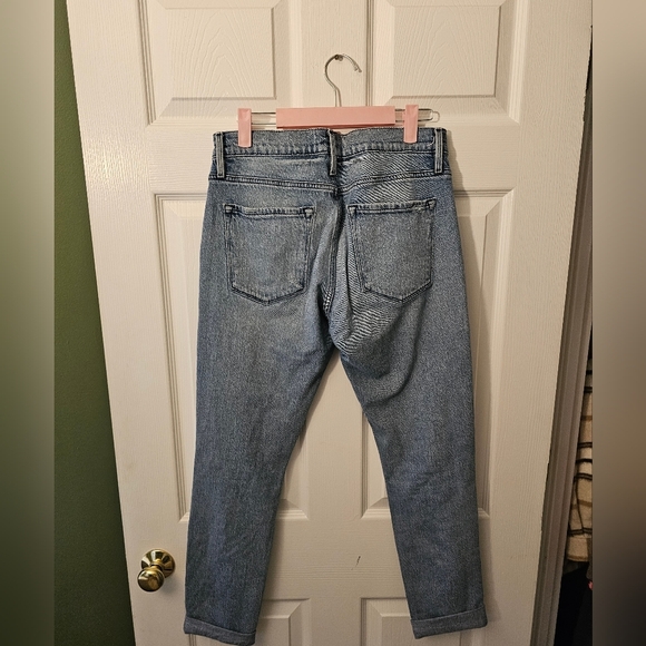 FRAME Le Garçon Straight-Leg Jeans in Beldon Rips Size 27 Slouchy - Picture 9 of 10